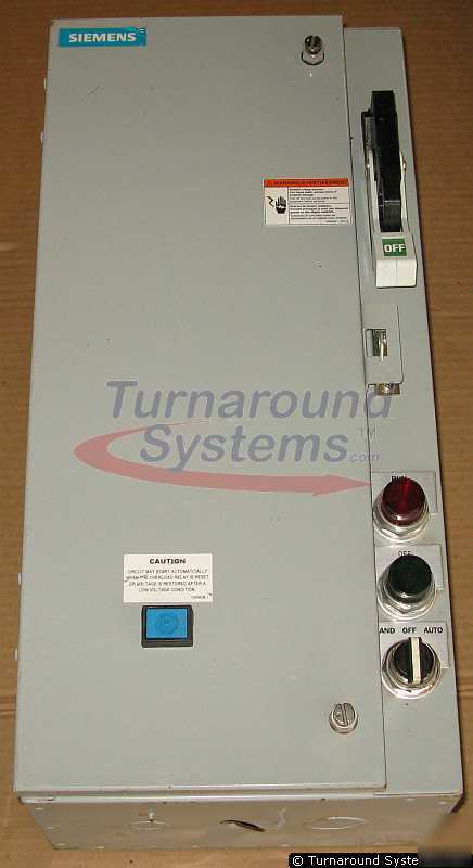 New siemens 17CSE92BF10 combo starter, nema size 0, 