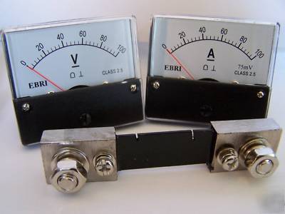 100 amp & 100 volts panel meter dc with shunt <3>