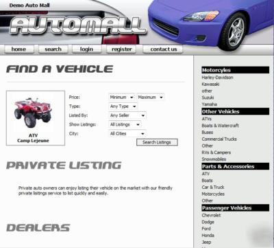 Auto classifieds website ***1 year free hosting***
