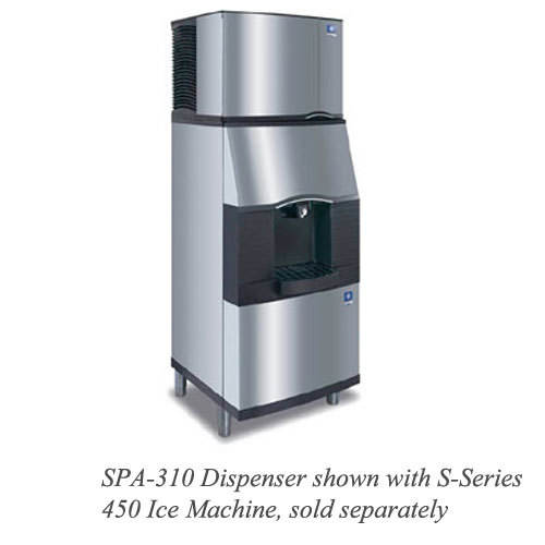 Manitowoc spa-310 ice dispenser, floor model, push butt
