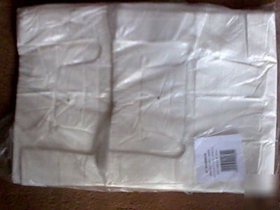 500 11X17X21 white hdpe vest carrier bags