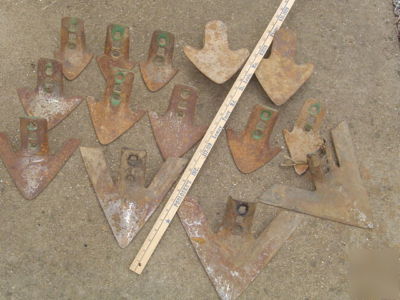 Mix lot of 14 john deere ford cultivator sweeps shovels