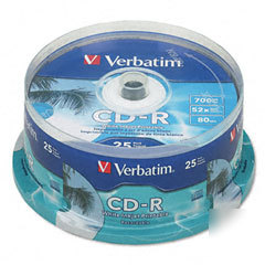 Verbatim hub ij printable cdr discs