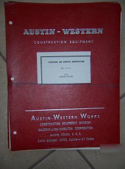 1970S austin western T33 tandem roller service manual v