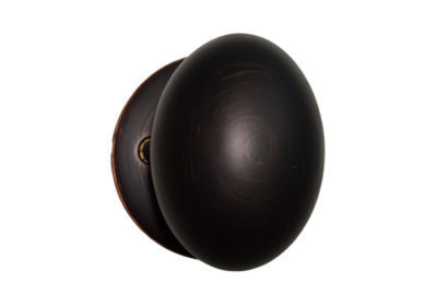Dark oil rubbed bronze oval knob for elisabeth cabiness