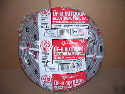 New 250 ft 14-3 uf-b outdoor wire by southwire brand 