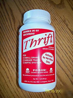 1LB thrift drain cleaner odorless