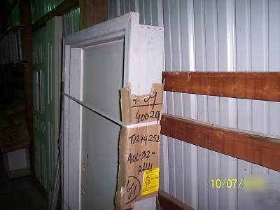 New one (1) steel door unit w/jam & aluminum threshold 