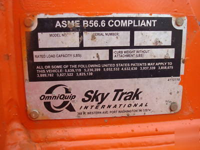 Skytrak 8042 forklift cab heater, 48