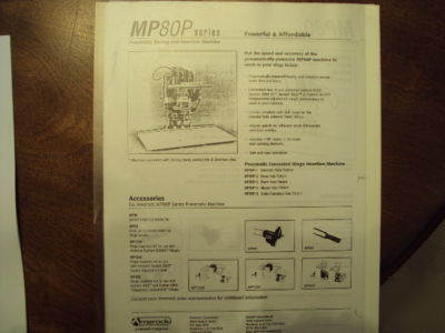 Amerock pneumatic boring and insertion MP80P used