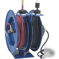 New coxreels combo air & electric hose reel w/outlet 