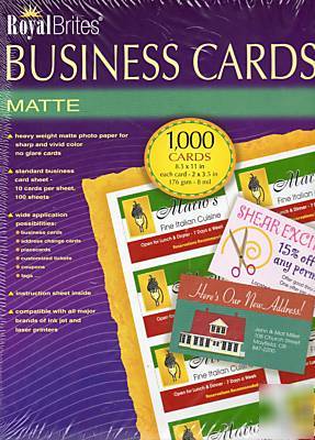 Royal brites business card paper stock 1000 ct.