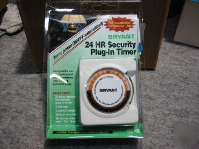 3 bryant 24HR program plug in security timer 120V