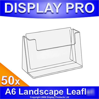 50X A6 landscape leaflet holders postcard shop stands