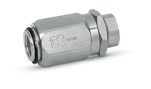 Hydraulic barrel flow control valve with check 1/2