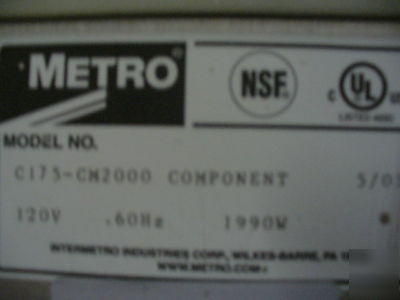 Used metro heating/ holding cabinet model C175-CM2000