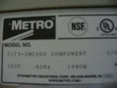 Used metro heating/ holding cabinet model C175-CM2000