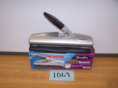 2-swingline lighttouch desktop hole punch,12-sheet cap.