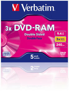 New verbatim dvd-ram dl 3X type iv 5 pack jewel case