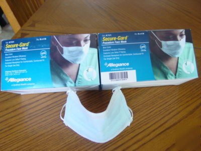 Secure-gard procedure face mask with ear loops
