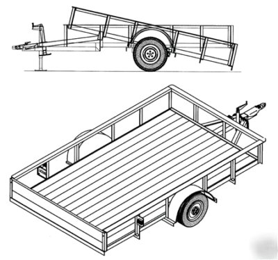 Trailer plans BB1110T 10' tilt trailer plans