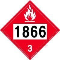 Safety class 3 flammable 1866 placards pack of 50