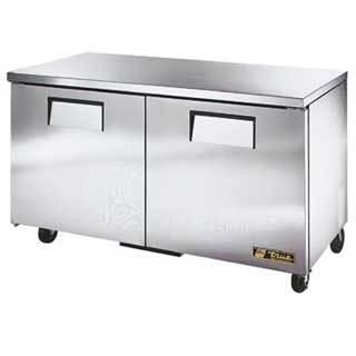 True tuc-60 undercounter refrigerator, 2 doors, 60 3/8 