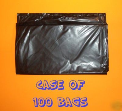 100 bch-48 black trash bags 40 gallon 1.5 mil 40X46 