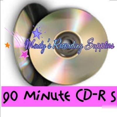 90 minute cdr cd-r 10 pack 90+ 800 mb bulk recordable