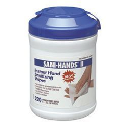 Hand sanitizing wipes, full case of 6-220 ct pop-ups 