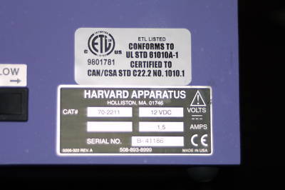 Harvard apparatus syringe pump 11 plus model 70-2211