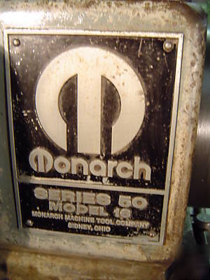 Monarch series 50 model 16 lathe 1967 quick change tool