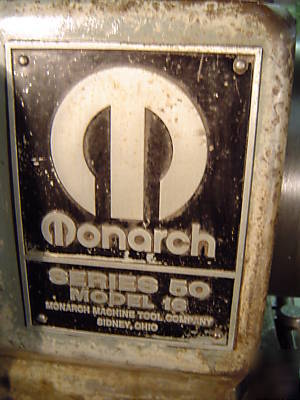 Monarch series 50 model 16 lathe 1967 quick change tool