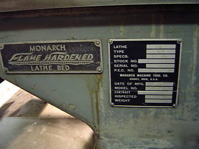 Monarch series 50 model 16 lathe 1967 quick change tool