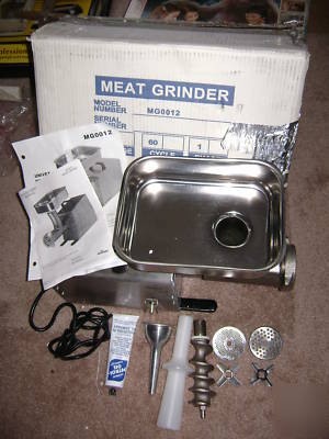 New univex MG0012 meat & food grinder, 1/2 hp 