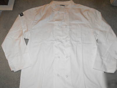 New lightweight button 5 star black chef jacket size l 