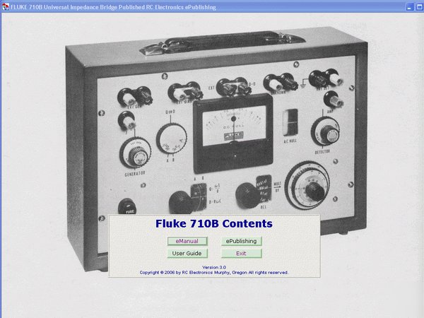 Fluke 710B universal impedance bridge service emanual