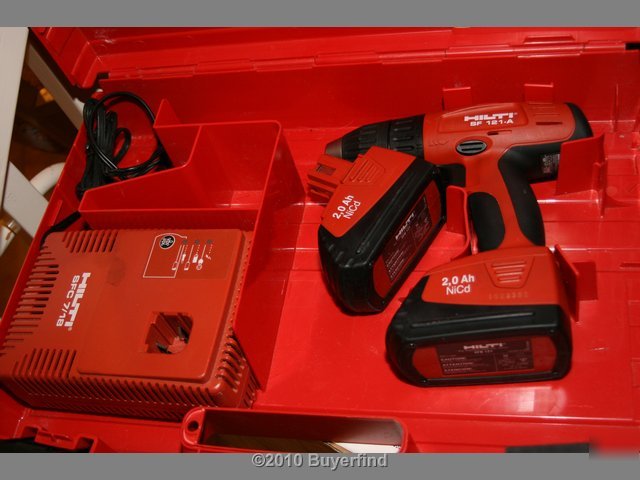 Hilti sf 121-a 12V cordless drill 2 batts w/case no res