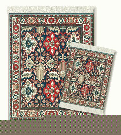 New mouserug mouse pad & coaster set kuba williamsburg 