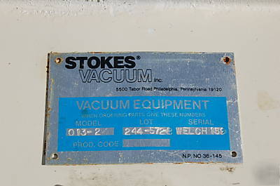 Nucond welch directorr stokes-013-2-vacuum pump-guar -