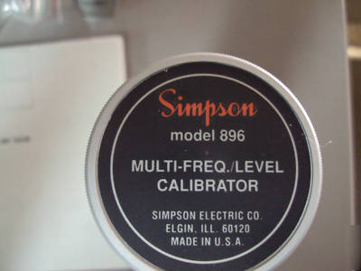 Simpson 896 sound level calibrator msrp $360.00