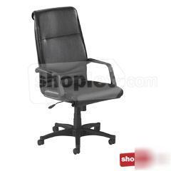 Lorell executive CHAIRHIBACK24X2734X42344614BK lthr