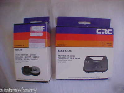 Lot of 2 grc typewriters ribbon tapes T355-tf T3333-cob