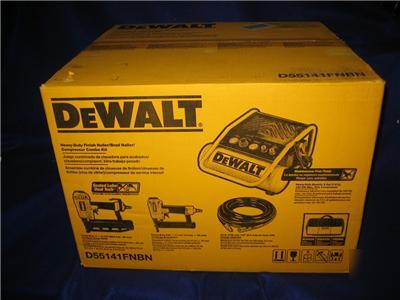 New dewalt D55141FNBN finish brad air compressor combo