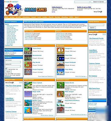 Turnkey arcade website script with over 2000 games