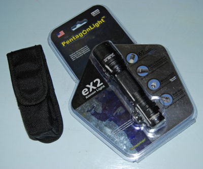 Pentagon light EX2 flashlight with holster - powerful