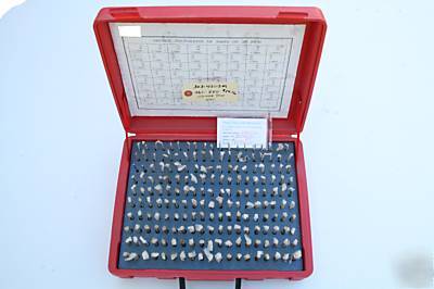 250 pc steel plug gage inspection pin set .251 - .500