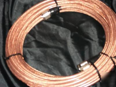 8X ham cb shielded rf coax cable copper see-through 50'