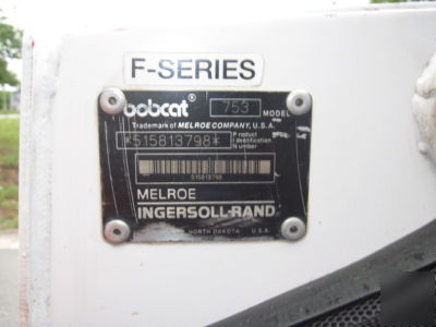 Bobcat 753 f-series skidloader low 1780 hours 