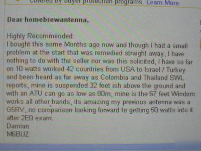 Ham radio antenna carolina windom